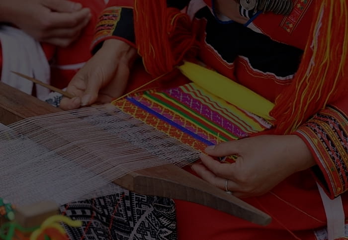 Brocade weaving of the Pa Then ethnic minority group